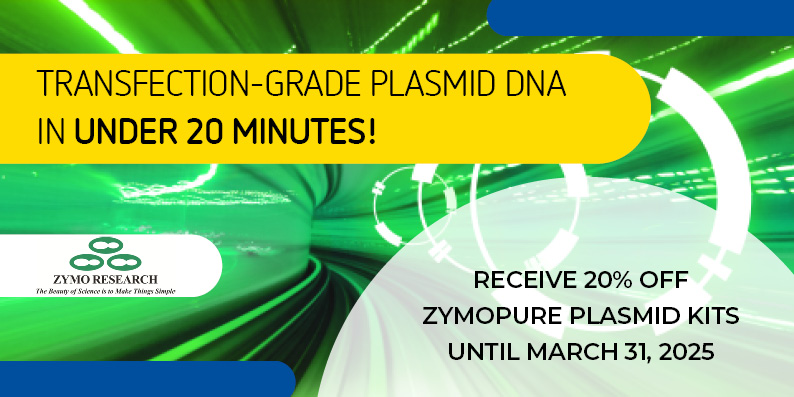 20% off chosen ZymoPURE Plasmid Kits